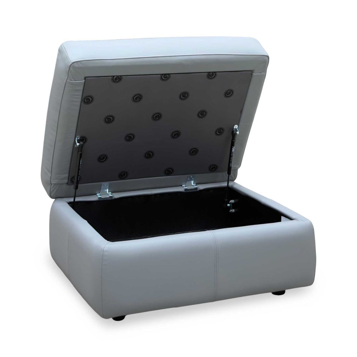 G Plan ‘Seattle’ H008 Durham Grey Leather Storage Footstool