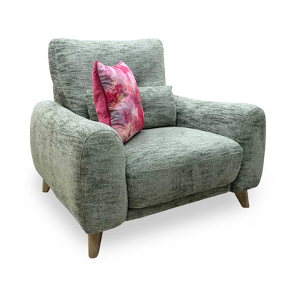 'Malmo' Fab-Mga-R11 Olive Green Fabric Chair