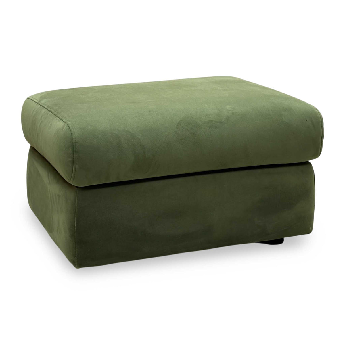 G Plan 'Kingsbury' A902 Plush Vine Green Velvet Fabric Storage Footstool