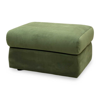 G Plan 'Kingsbury' A902 Plush Vine Green Velvet Fabric Storage Footstool