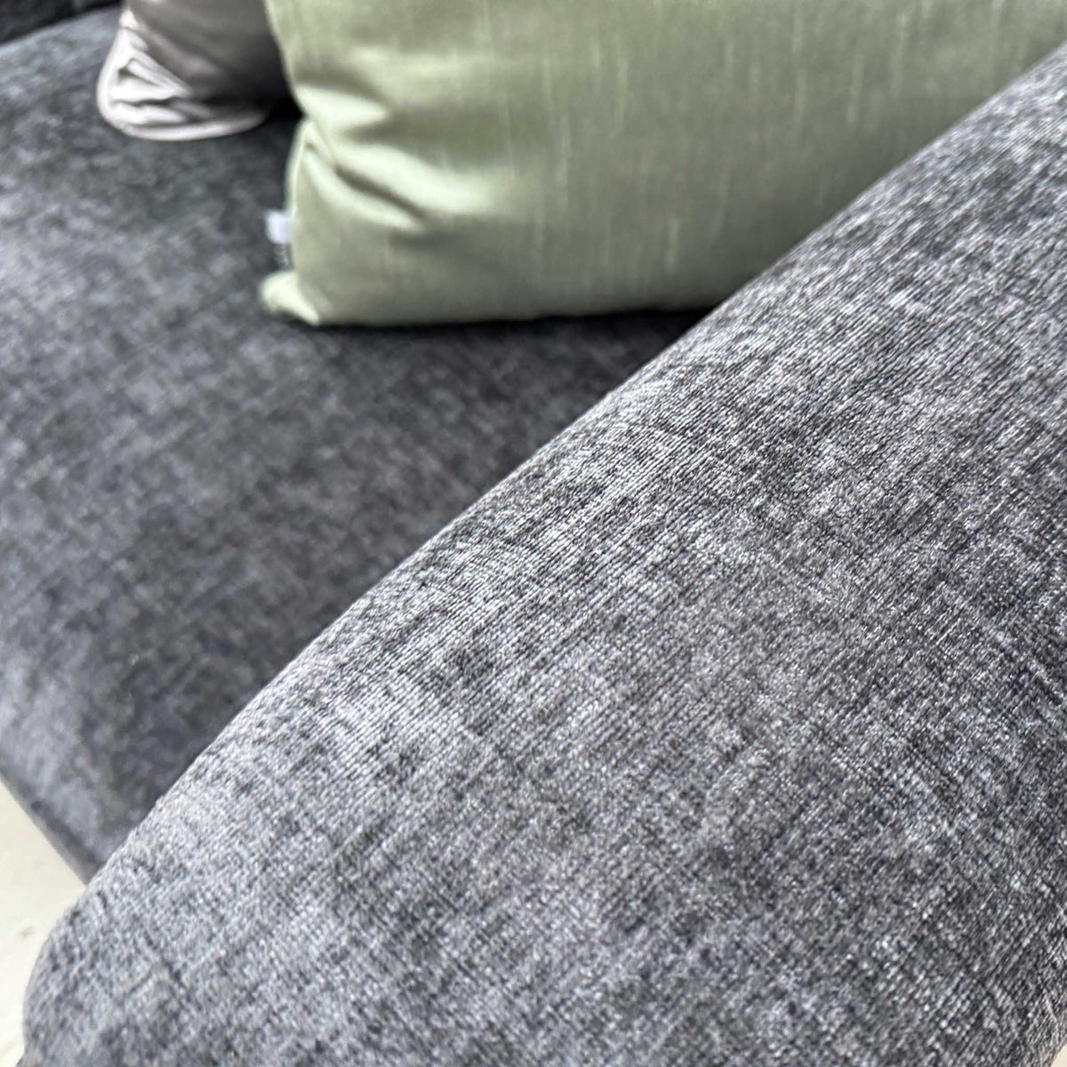 'Belissimo' Mirage Black - Silver Cp Fabric Chair
