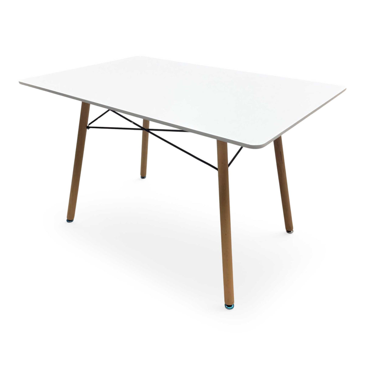 'Aaron' Veneer Wood Top Small Dining Table with Wooden Legs