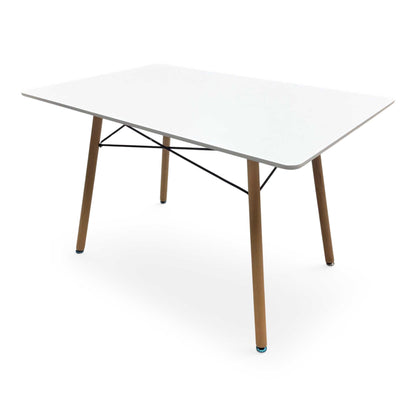 'Aaron' Veneer Wood Top Small Dining Table with Wooden Legs