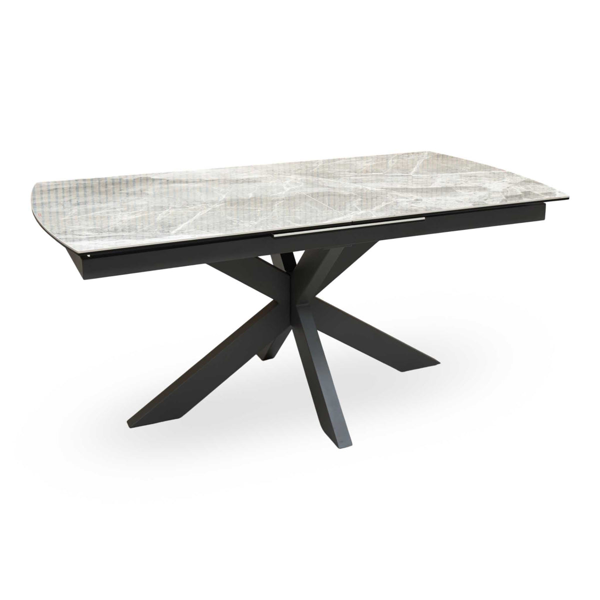'Valerius' Marble Effect Sintered Stone Top Extending Dining Table
