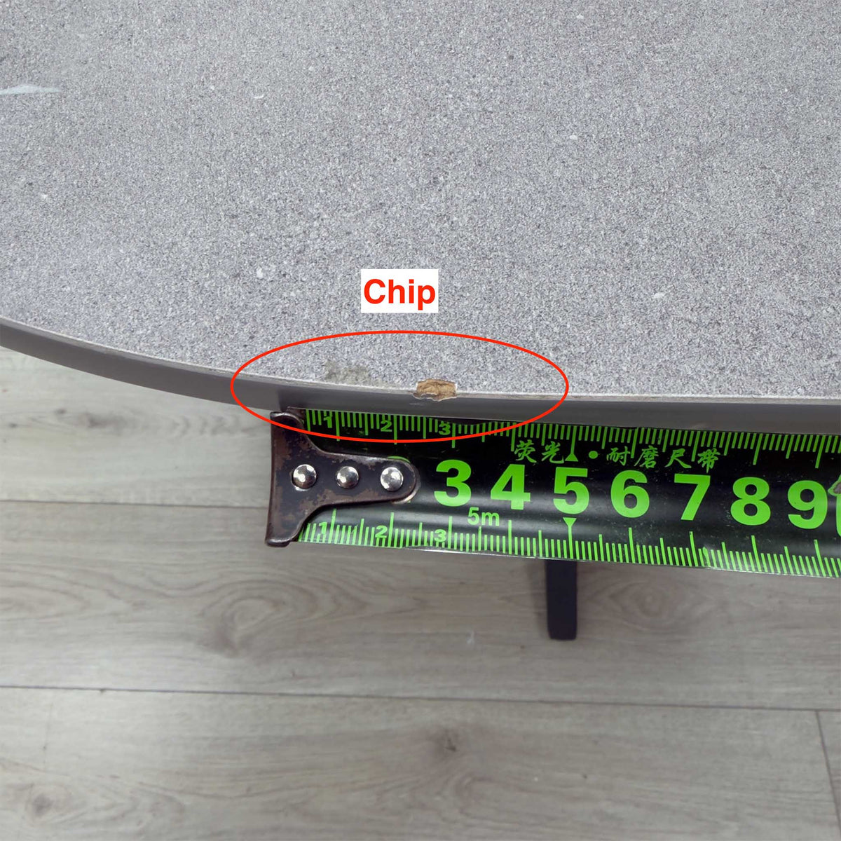 'Sadia' Grey Concrete Effect Veneer Large Oval Dining Table