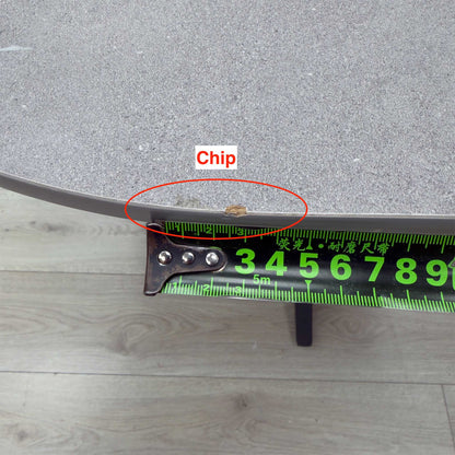 'Sadia' Grey Concrete Effect Veneer Large Oval Dining Table