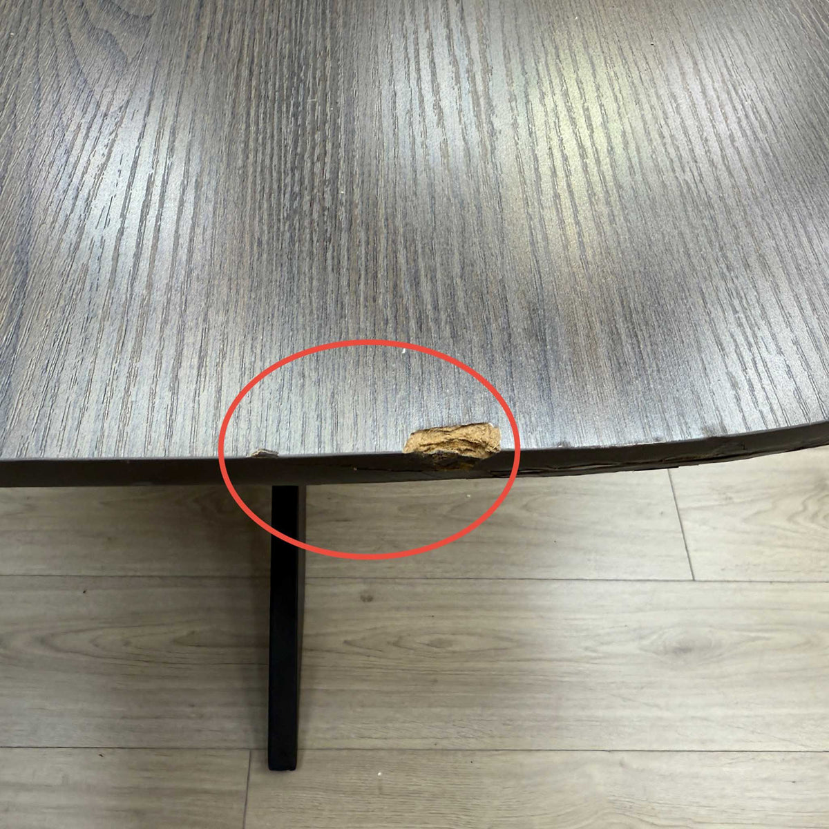 ‘Sadia’ Smoked Oak Veneer Large Oval Dining Table
