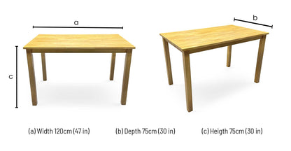‘Jim’ Oak Veneer Small Dining Table