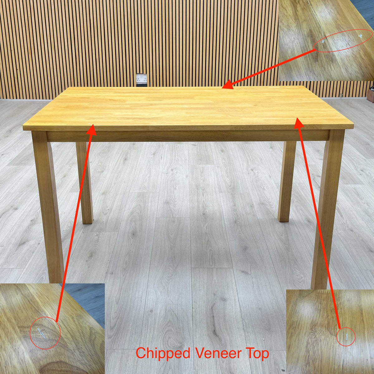 ‘Jim’ Oak Veneer Small Dining Table