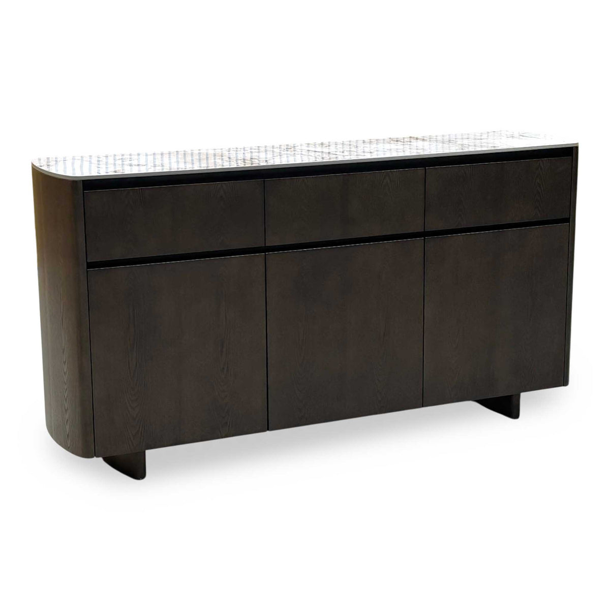 'Connor' White Ceramic Top 3 Door 3 Draw Sideboard