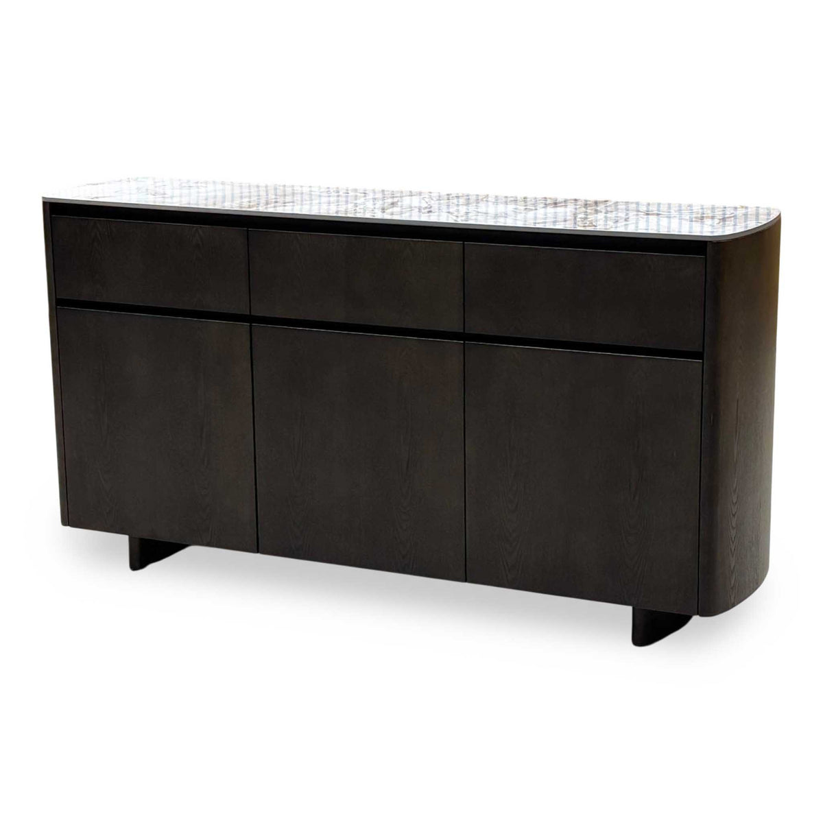 'Connor' White Ceramic Top 3 Door 3 Draw Sideboard