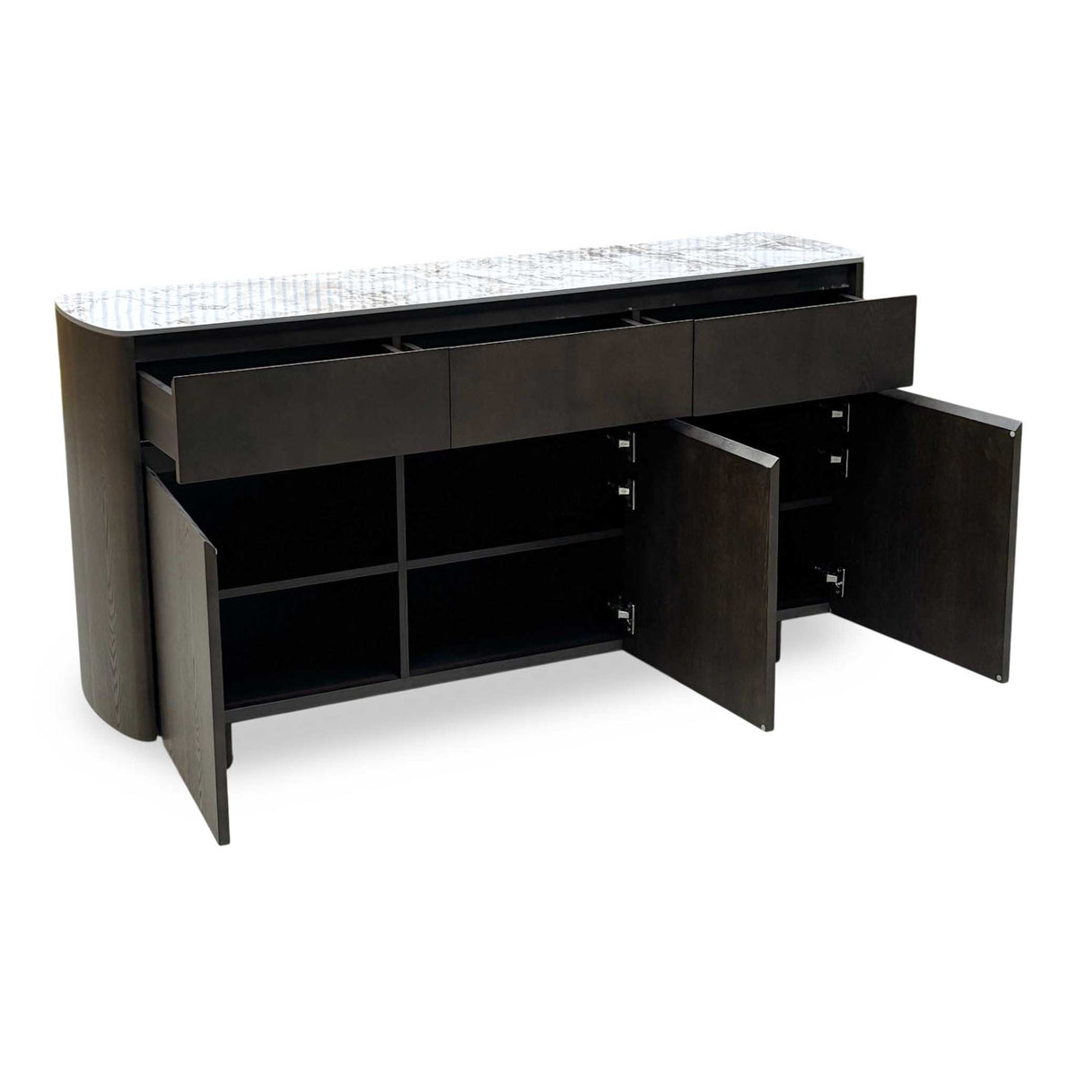 'Connor' White Ceramic Top 3 Door 3 Draw Sideboard