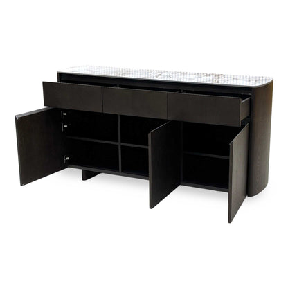 'Connor' White Ceramic Top 3 Door 3 Draw Sideboard