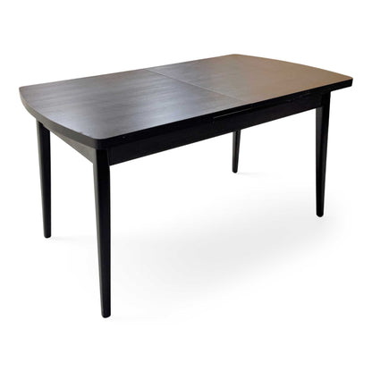 ‘Magda’ Black Solid Oak Large Extending Dining Table