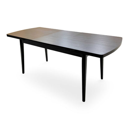‘Magda’ Black Solid Oak Large Extending Dining Table