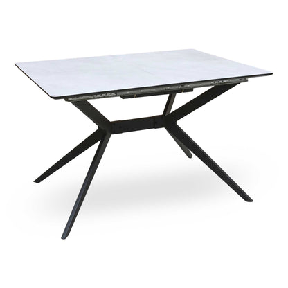 ‘Lia’ Grey Veneer Small Extending Dining Table