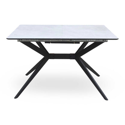 ‘Lia’ Grey Veneer Small Extending Dining Table