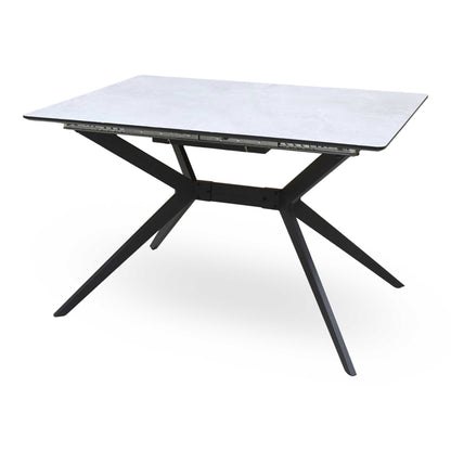 ‘Lia’ Grey Veneer Small Extending Dining Table