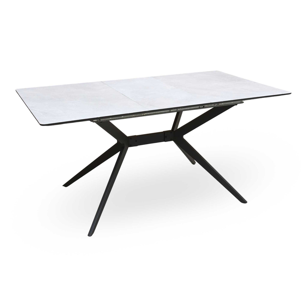 ‘Lia’ Grey Veneer Small Extending Dining Table