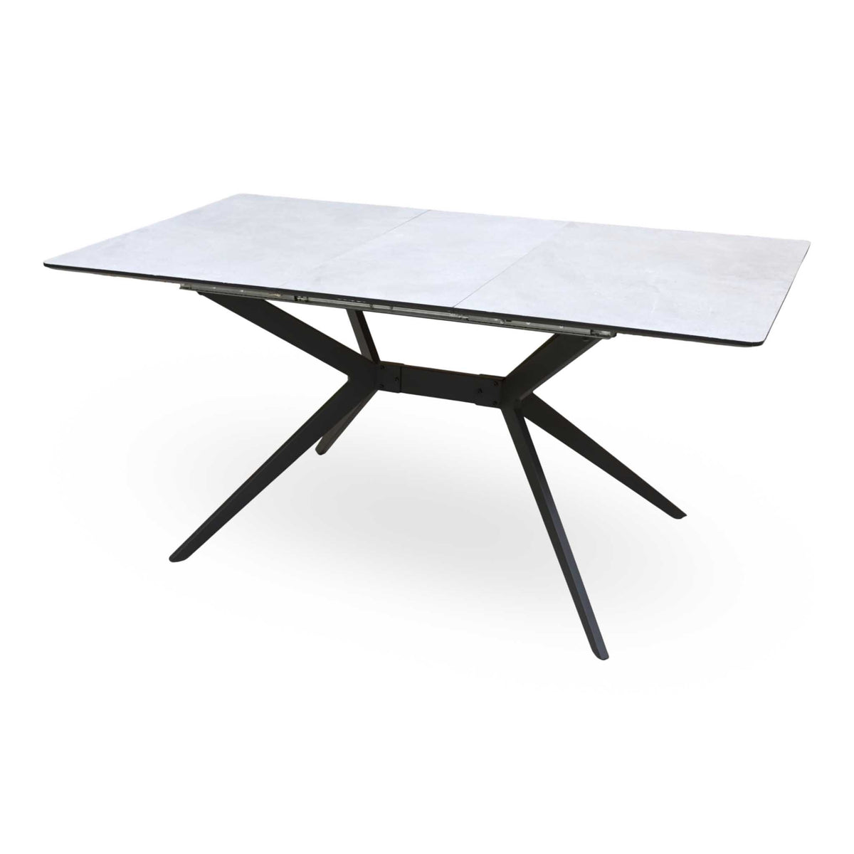 ‘Lia’ Grey Veneer Small Extending Dining Table