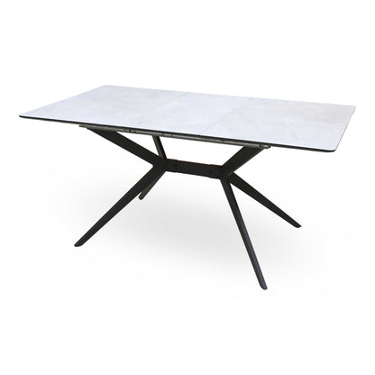 ‘Lia’ Grey Veneer Small Extending Dining Table