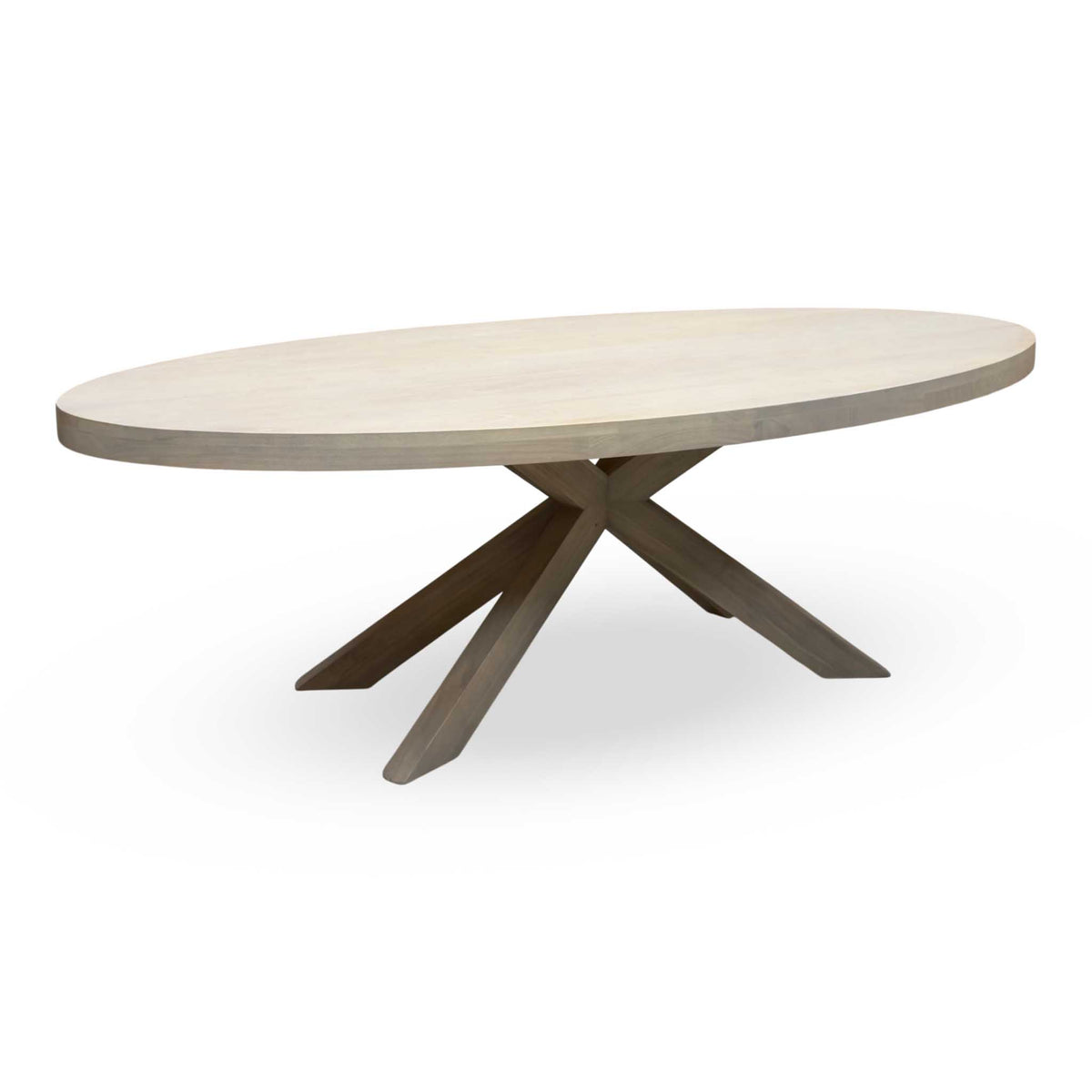 'Falun' Smoked Oak Solid Oak Large Oval Dining Table
