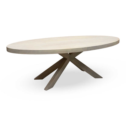 'Falun' Smoked Oak Solid Oak Large Oval Dining Table