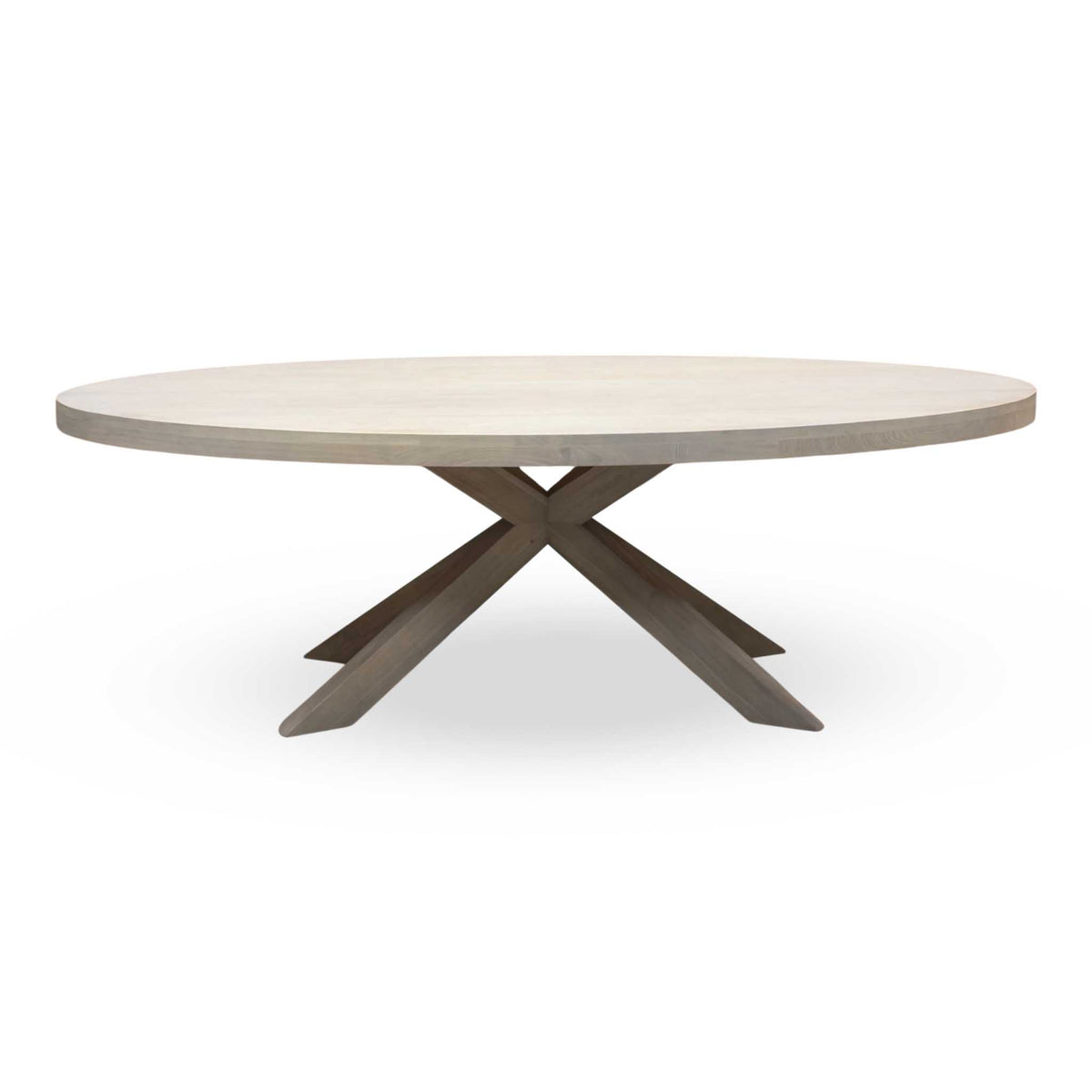 'Falun' Smoked Oak Solid Oak Large Oval Dining Table
