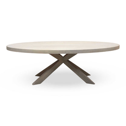 'Falun' Smoked Oak Solid Oak Large Oval Dining Table
