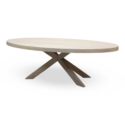'Falun' Smoked Oak Solid Oak Large Oval Dining Table