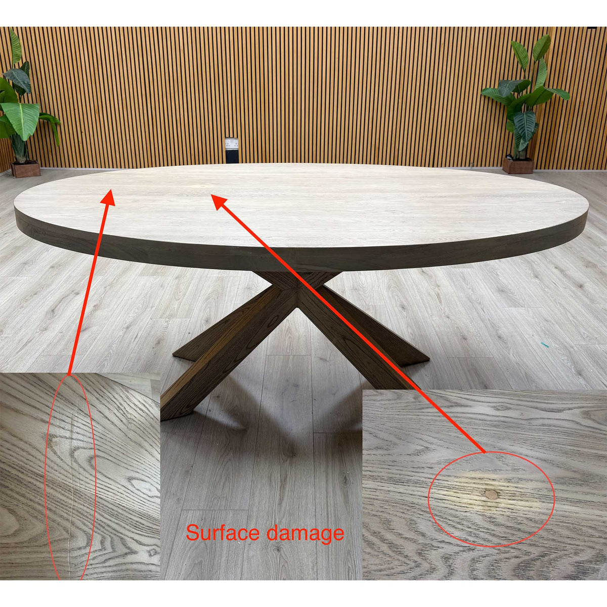 'Falun' Smoked Oak Solid Oak Small Oval Dining Table