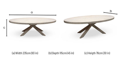 'Falun' Smoked Oak Solid Oak Large Oval Dining Table