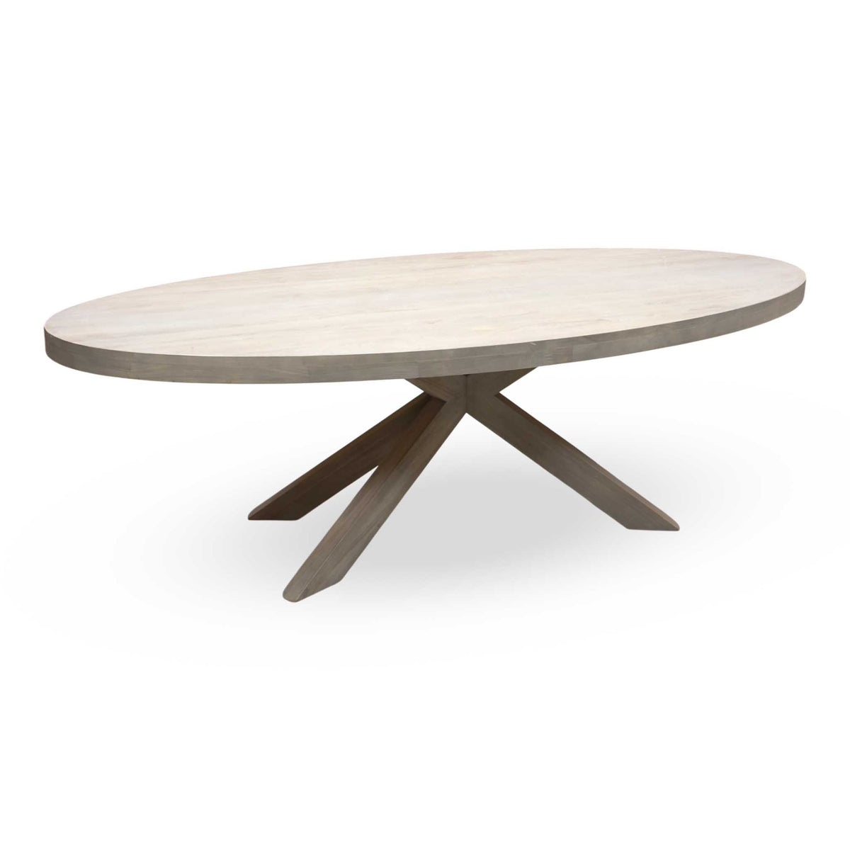 'Falun' Smoked Oak Solid Oak Large Oval Dining Table