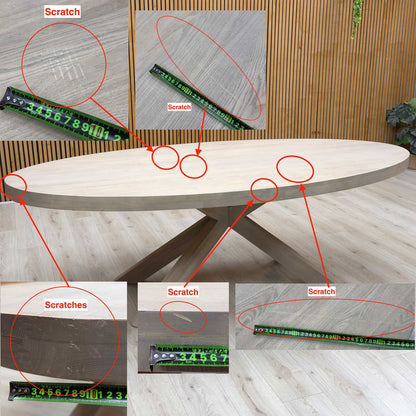'Falun' Smoked Oak Solid Oak Large Oval Dining Table