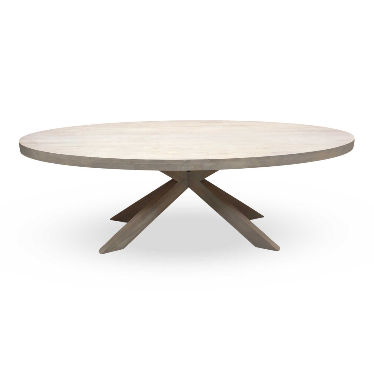 'Falun' Smoked Oak Solid Oak Large Oval Dining Table