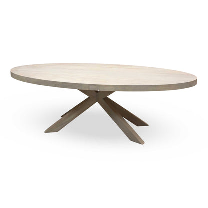 'Falun' Smoked Oak Solid Oak Large Oval Dining Table