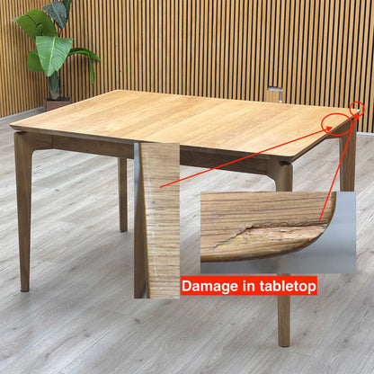 'Hadley' Medium Oak Veneer Small Extending Dining Table