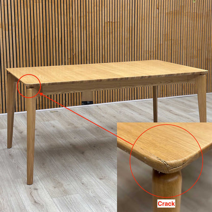 'Hadley' Medium Oak Solid Oak Large Dining Table