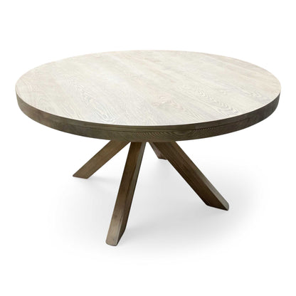 'Falun' Smoked Oak Solid Oak Round Dining Table