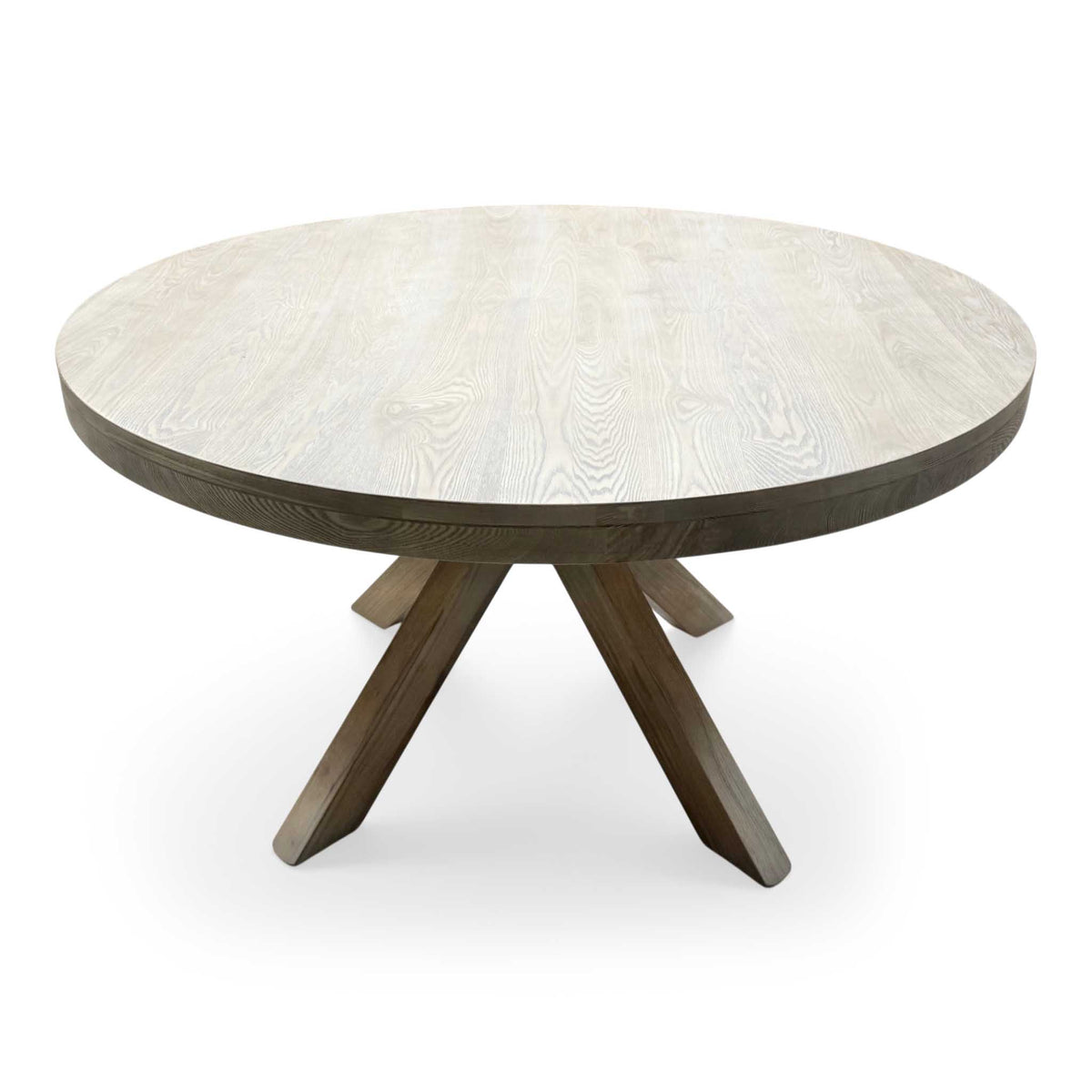 'Falun' Smoked Oak Solid Oak Round Dining Table