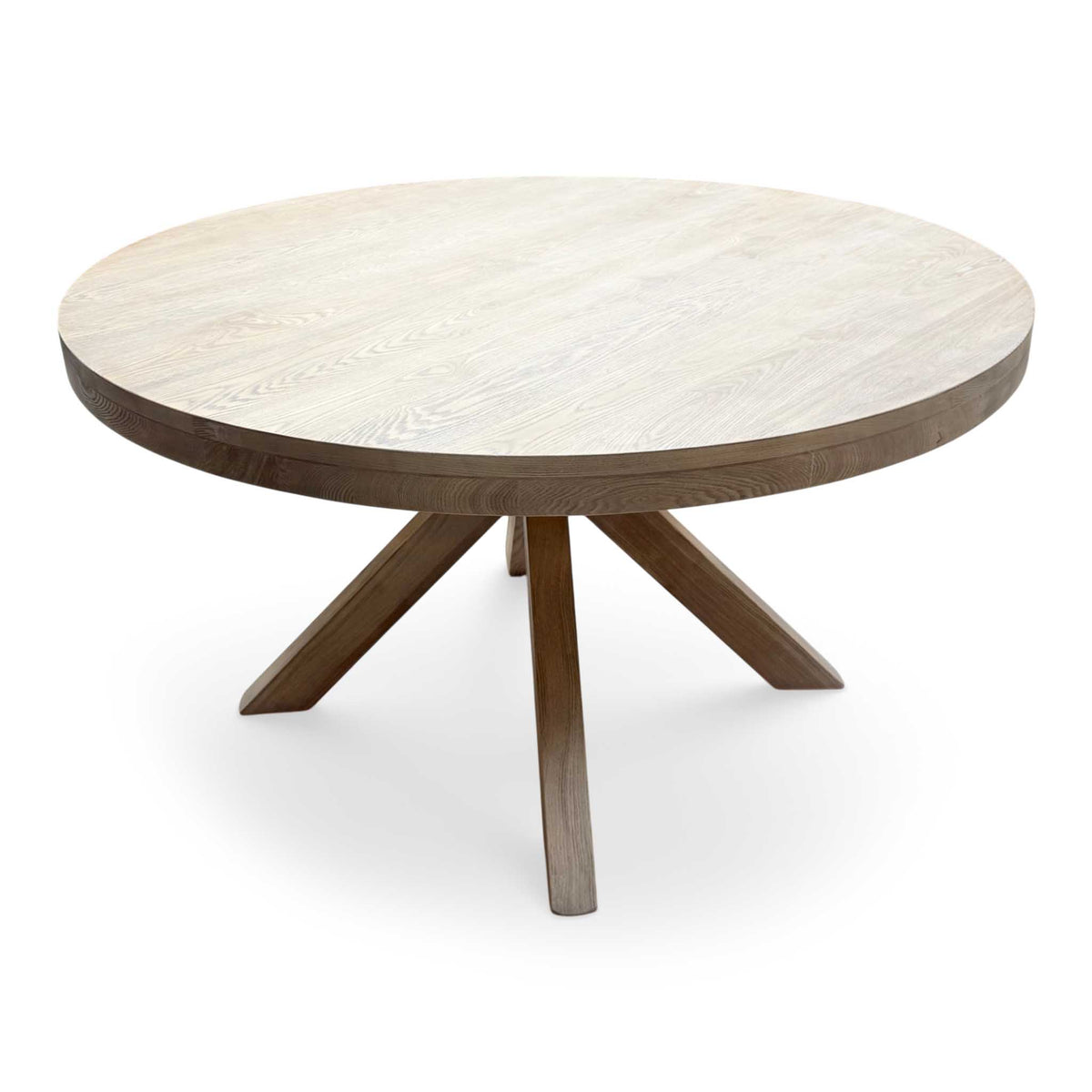 'Falun' Smoked Oak Solid Oak Round Dining Table