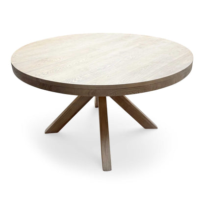 'Falun' Smoked Oak Solid Oak Round Dining Table