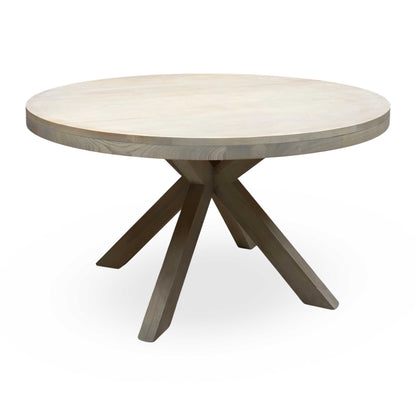 'Falun' Smoked Oak Solid Oak Round Dining Table