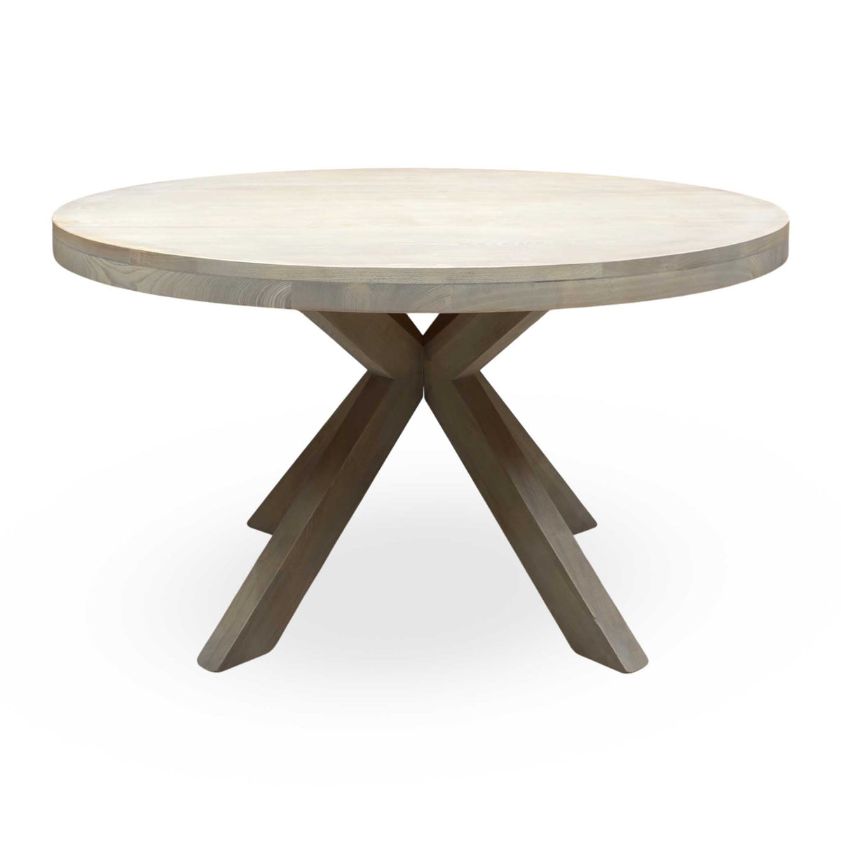 'Falun' Smoked Oak Solid Oak Round Dining Table