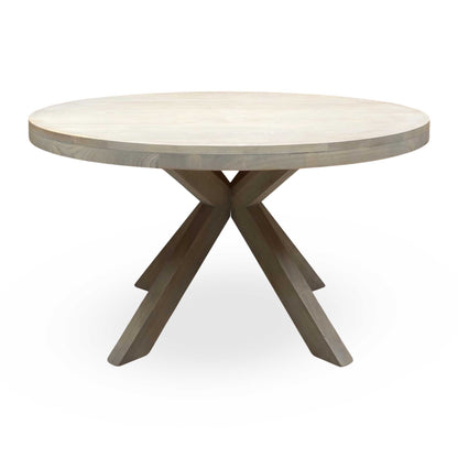 'Falun' Smoked Oak Solid Oak Round Dining Table