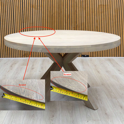 'Falun' Smoked Oak Solid Oak Round Dining Table