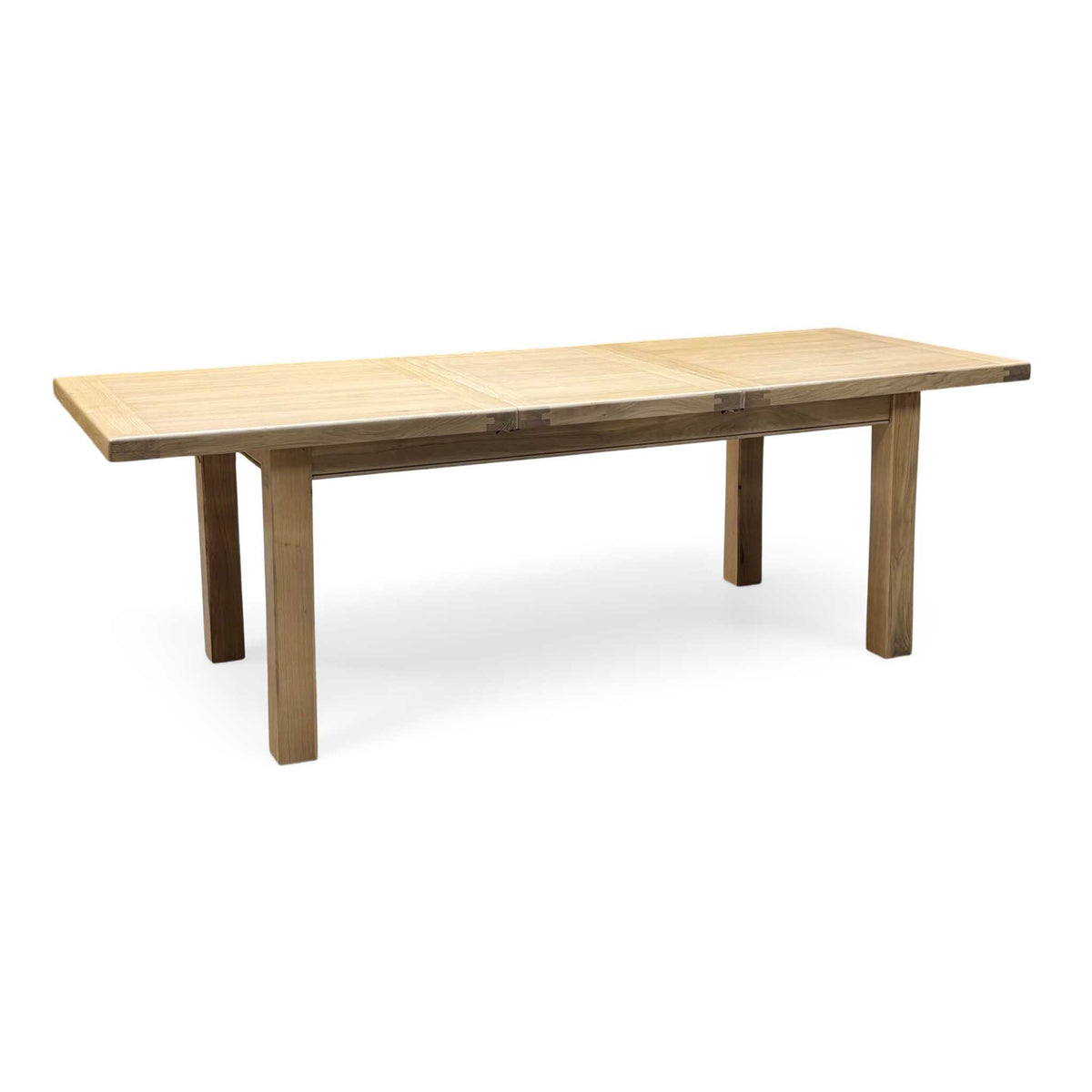 'Delaney' Light Oak Solid Oak Large Extending Dining Table