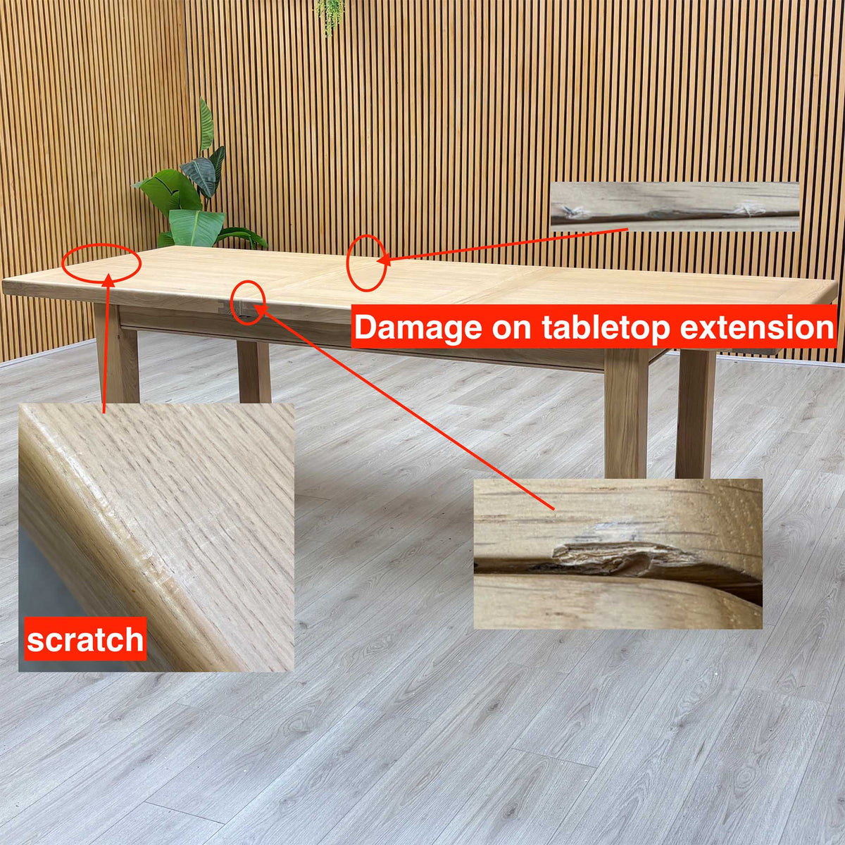 'Delaney' Light Oak Solid Oak Large Extending Dining Table