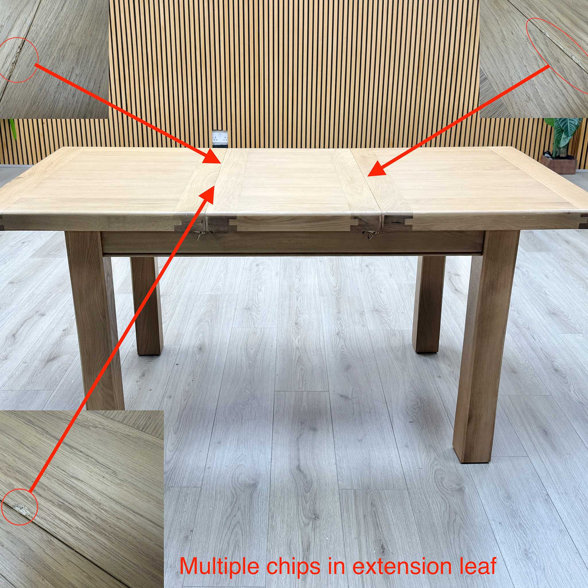 ‘Delaney’ Light Oak Solid Oak Small Extending Dining Table