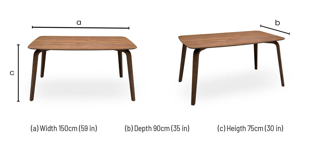 'Alex' Dark Oak Solid Oak Dining Table